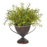 14” Rosemary Artificial Plant in Metal Goblet
