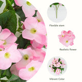 14" UV Resistant Artificial Hydrangea Bush (Indoor/Outdoor) - Set of 6
