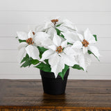 15" Artificial Poinsettia Plant