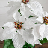 15" Artificial Poinsettia Plant - Set of 2