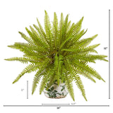 15” Fern Artificial Plant in Floral Planter