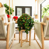 16” UV Resistant Artificial Holly Berry Christmas Plant (Indoor/Outdoor)
