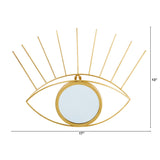 17” Gold Metal Glam Eye Wall Decor Accent Mirror