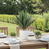 17” UV Resistant Artificial Agave Plant in White Planter (Indoor/Outdoor)
