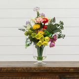 18" Artificial Spring Floral Arrangement