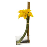 18” Calla Lily with Bamboo Artificial Arrangement