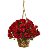 19” Geranium Hanging Basket UV Resistant (Indoor/Outdoor)