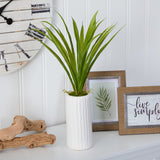19” Grass Artificial Plant in White Planter