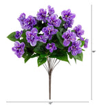 19" UV Resistant Artificial Azalea Bush (Indoor/Outdoor) - Set of 3