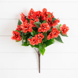 19" UV Resistant Artificial Azalea Bush (Indoor/Outdoor) - Set of 3