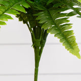19" UV Resistant Artificial Boston Fern (Indoor/Outdoor) - Set of 2