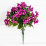 19" UV Resistant Artificial Bougainvillea Bush (Indoor/Outdoor) - Set of 4