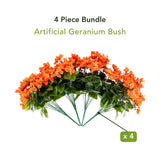 19" UV Resistant Artificial Bougainvillea Bush (Indoor/Outdoor) - Set of 4