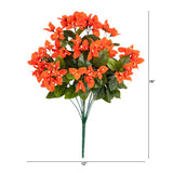 19" UV Resistant Artificial Bougainvillea Bush (Indoor/Outdoor) - Set of 4