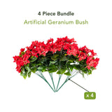 19" UV Resistant Artificial Bougainvillea Bush (Indoor/Outdoor) - Set of 4