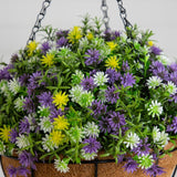 19” UV Resistant Artificial Dandelion and Rosemary Hanging Basket (Indoor/Outdoor)
