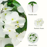 19" UV Resistant Artificial Hydrangea Bush (Indoor/Outdoor) - Set of 3