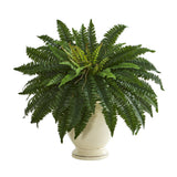 2’ Double Boston Fern Artificial Plant in Decorative Urn