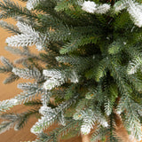 2', 3', 4' Artificial Snowed Balsam Fir Christmas Tree in Burlap Wrapped Base - Set of 3
