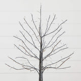 2' Pre-Lit Artifiical Halloween Black Twig Tree with 210 Warm White Fairy Copper Wire LED Lights