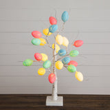 2' Pre-Lit Artificial Easter Egg Twig Tree with 24 LED Lights
