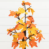 2' Pre-Lit Autumn Maple Artificial Fall Tree with 24 Warm White LED & Pumpkin Shaped Lights with Detachable Base
