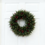 20” Artificial Cedar Berry Wreath