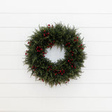 20” Artificial Cedar Berry Wreath