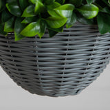 21" UV Resistant Artificial Mini Gardenia Hanging Basket (Indoor/Outdoor)