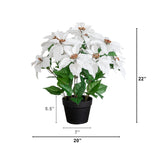 22” Artificial Poinsettia Plant