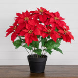 22” Artificial Poinsettia Plant