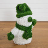 22” UV Resistant Artificial Christmas Grass Garden Plush Topiary Snowman (Indoor/Outdoor)