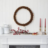 22” Vine Wreath with 50 Warm White LED Lights