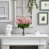 24” Artificial Lilac Arrangement with Cylinder Glass Vase