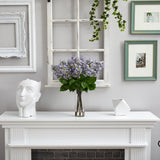 24” Artificial Lilac Arrangement with Cylinder Glass Vase