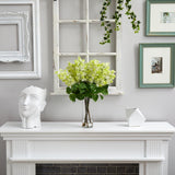 24” Artificial Lilac Arrangement with Cylinder Glass Vase