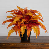 24” Autumn Artificial Fall Boston Fern Plant