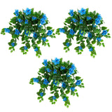 24" UV Resistant Artificial Azalea Hanging Plant (Indoor/Outdoor) - Set of 3