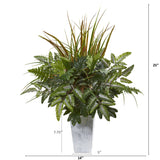 25” Mix Greens Artificial Plant in Planter