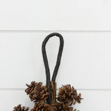 26” Artificial Pine & Pine Cone Teardrop