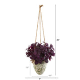 26” Basil Artificial Plant in Hanging Vase