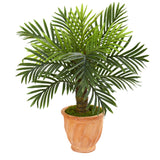 26” Robellini Palm Artificial Tree in Terra-Cotta Planter