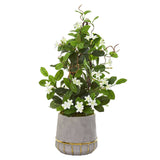 26” Stephanotis Artificial Plant in Stoneware Planter