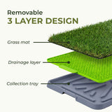 26.7" x 16.5" UV Resistant Artificial Pet Potty Grass Training Pad (Indoor/Outdoor)
