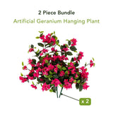 28” UV Resistant Artificial Bougainvillea Hanging Plant (Indoor/Outdoor) - Set of 2