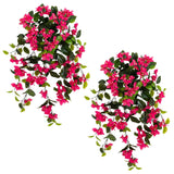 28” UV Resistant Artificial Bougainvillea Hanging Plant (Indoor/Outdoor) - Set of 2