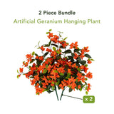 28” UV Resistant Artificial Bougainvillea Hanging Plant (Indoor/Outdoor) - Set of 2
