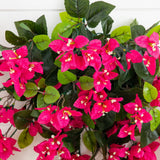 28” UV Resistant Artificial Bougainvillea Hanging Plant (Indoor/Outdoor) - Set of 2