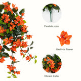 28” UV Resistant Artificial Bougainvillea Hanging Plant (Indoor/Outdoor) - Set of 2