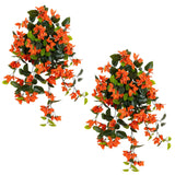 28” UV Resistant Artificial Bougainvillea Hanging Plant (Indoor/Outdoor) - Set of 2